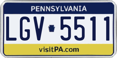 PA license plate LGV5511