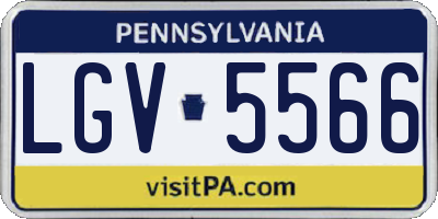 PA license plate LGV5566