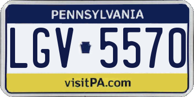 PA license plate LGV5570