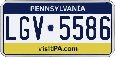 PA license plate LGV5586
