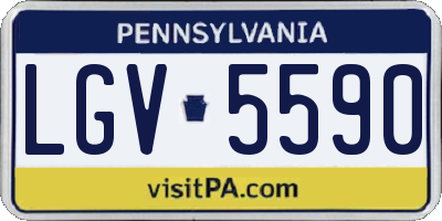 PA license plate LGV5590