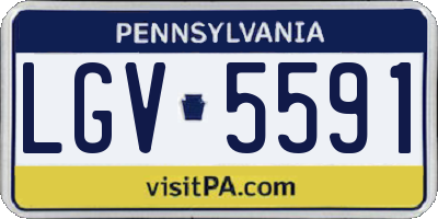 PA license plate LGV5591