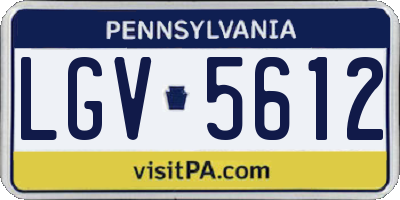 PA license plate LGV5612