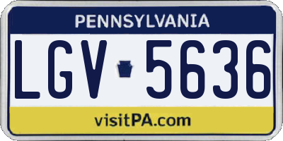 PA license plate LGV5636
