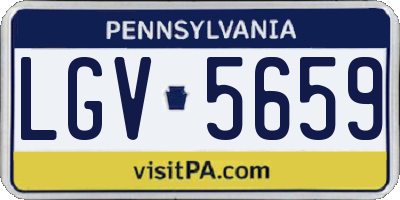 PA license plate LGV5659
