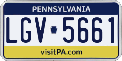 PA license plate LGV5661