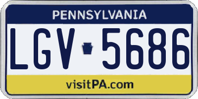 PA license plate LGV5686