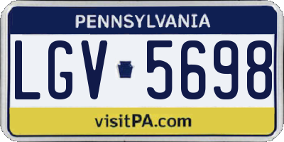 PA license plate LGV5698