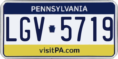 PA license plate LGV5719