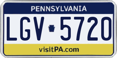 PA license plate LGV5720