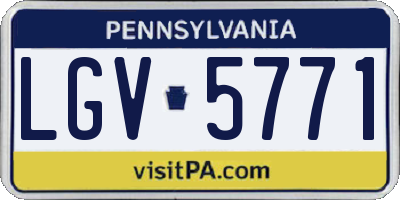 PA license plate LGV5771