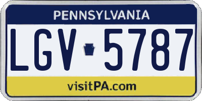 PA license plate LGV5787