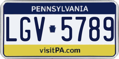 PA license plate LGV5789