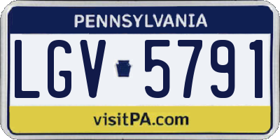 PA license plate LGV5791