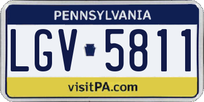 PA license plate LGV5811