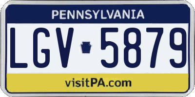 PA license plate LGV5879