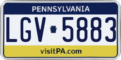 PA license plate LGV5883