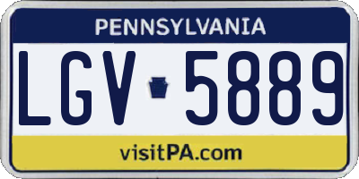 PA license plate LGV5889
