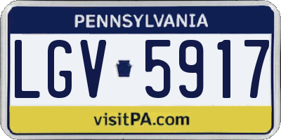 PA license plate LGV5917