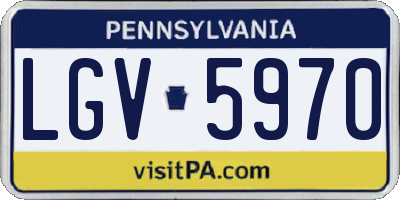 PA license plate LGV5970