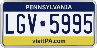 PA license plate LGV5995