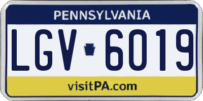 PA license plate LGV6019