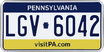 PA license plate LGV6042
