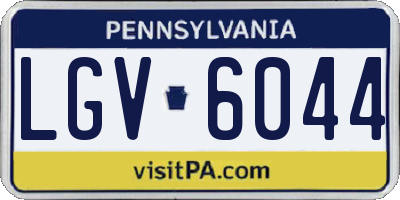 PA license plate LGV6044