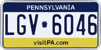 PA license plate LGV6046