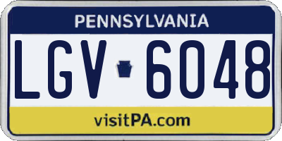PA license plate LGV6048