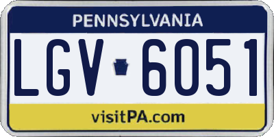 PA license plate LGV6051
