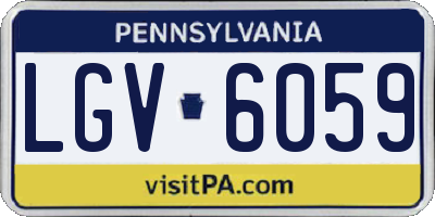PA license plate LGV6059