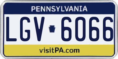 PA license plate LGV6066
