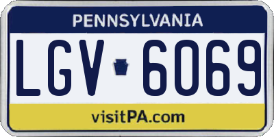 PA license plate LGV6069
