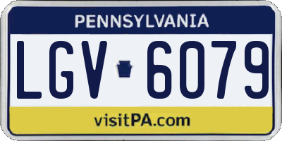 PA license plate LGV6079