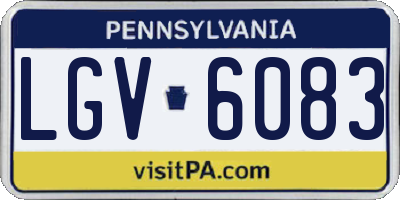 PA license plate LGV6083