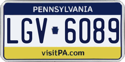PA license plate LGV6089
