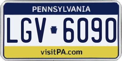 PA license plate LGV6090