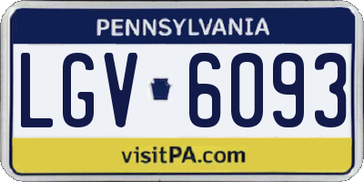 PA license plate LGV6093