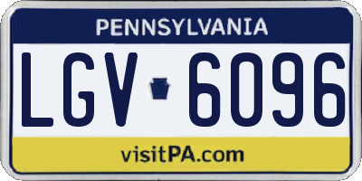 PA license plate LGV6096