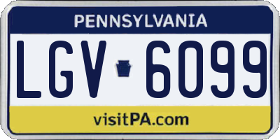 PA license plate LGV6099