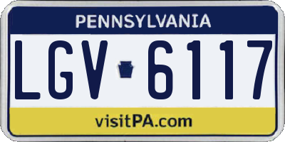 PA license plate LGV6117