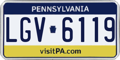 PA license plate LGV6119
