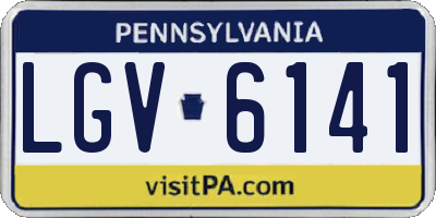 PA license plate LGV6141