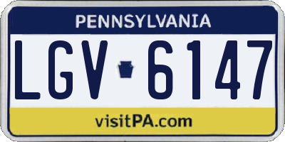 PA license plate LGV6147