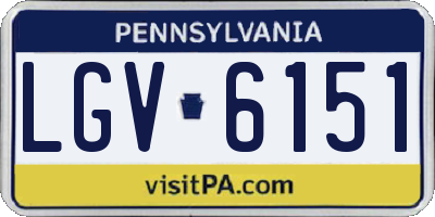 PA license plate LGV6151