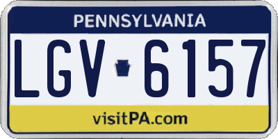 PA license plate LGV6157