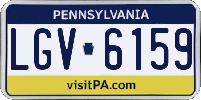 PA license plate LGV6159