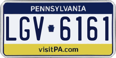 PA license plate LGV6161
