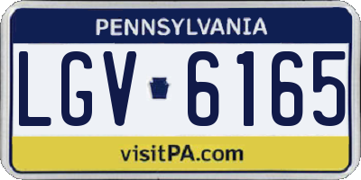 PA license plate LGV6165